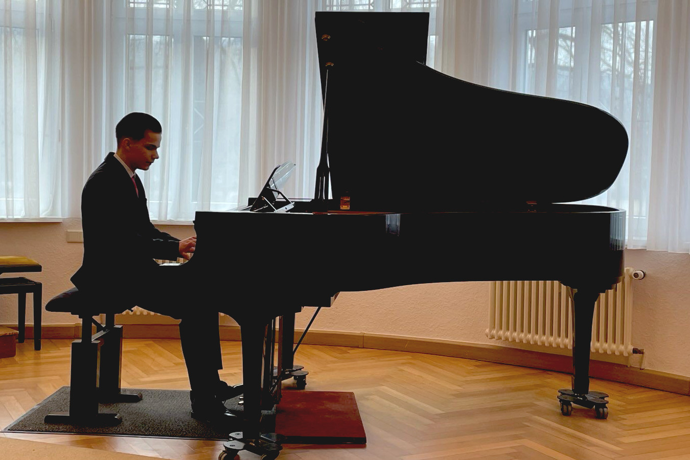 Karl Seyffarth beim Vorspiel im Fach Klavier zu Jugend musiziert vom 24. bis 25. Januar 2026