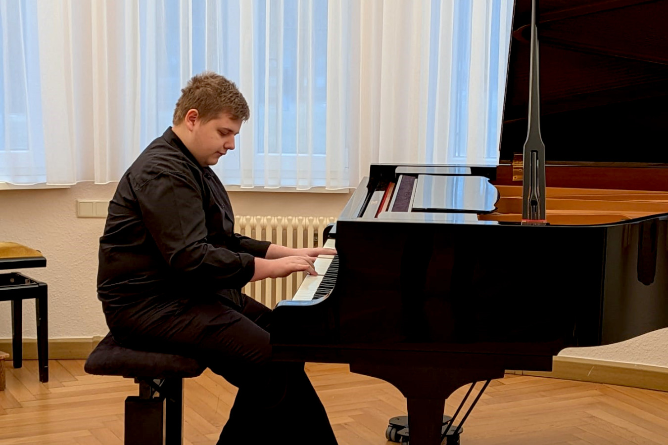 Johannes Rudolph beim Vorspiel im Fach Klavier zu Jugend musiziert vom 24. bis 25. Januar 2026